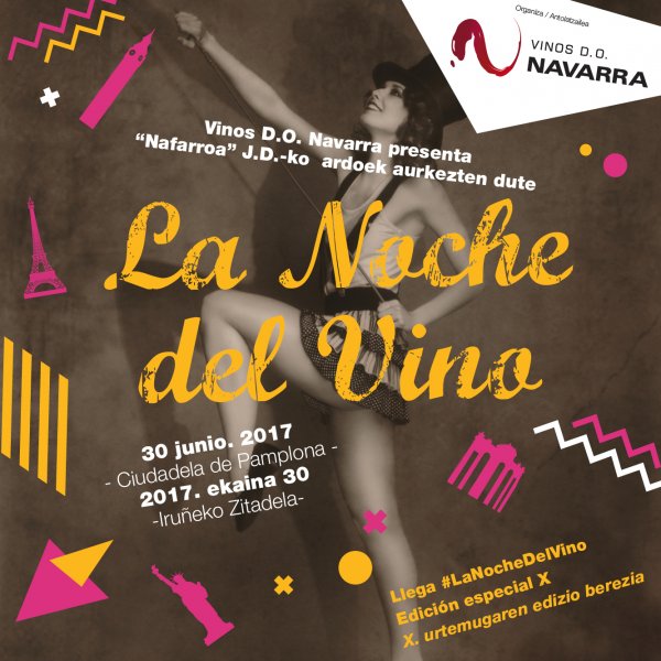 X Edición “La Noche del Vino” el 30 de junio en la Ciudadela de la capital navarra